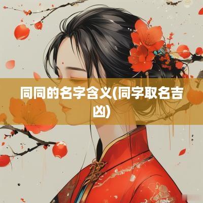同同的名字含义(同字取名吉凶)