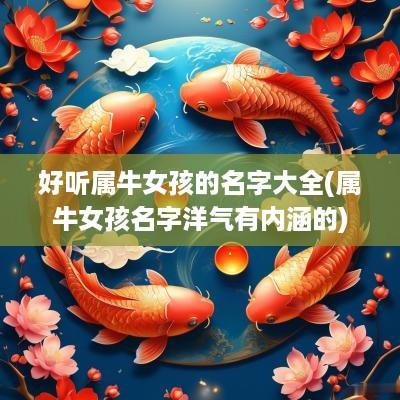 好听属牛女孩的名字大全(属牛女孩名字洋气有内涵的)