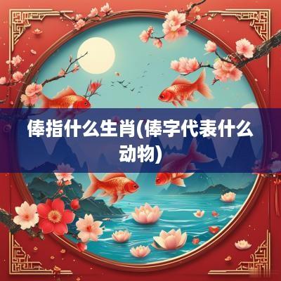 俸指什么生肖(俸字代表什么动物)