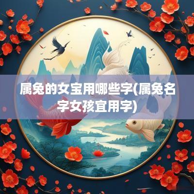 属兔的女宝用哪些字(属兔名字女孩宜用字)