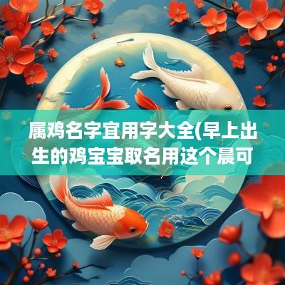 属鸡名字宜用字大全(早上出生的鸡宝宝取名用这个晨可以吗)
