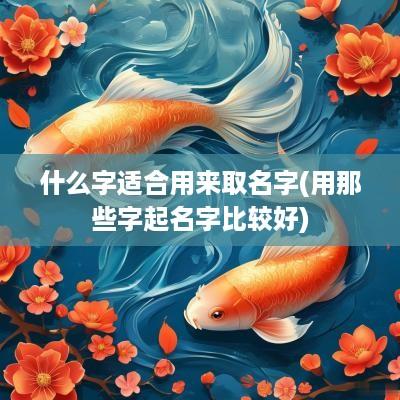 什么字适合用来取名字(用那些字起名字比较好)