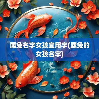 属兔名字女孩宜用字(属兔的女孩名字)