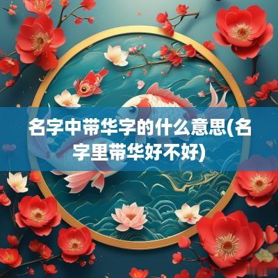 名字中带华字的什么意思(名字里带华好不好)