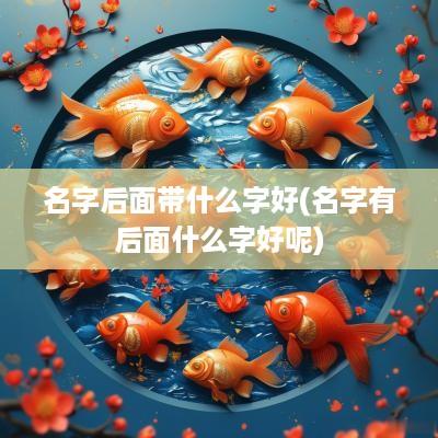 名字后面带什么字好(名字有后面什么字好呢)