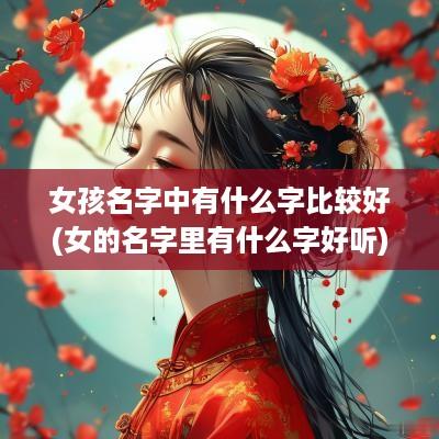 女孩名字中有什么字比较好(女的名字里有什么字好听)