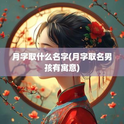 月字取什么名字(月字取名男孩有寓意)