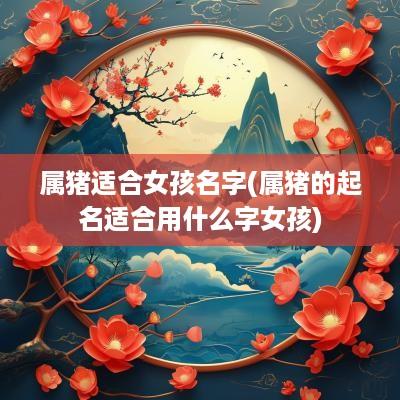 属猪适合女孩名字(属猪的起名适合用什么字女孩)