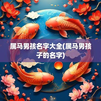 属马男孩名字大全(属马男孩子的名字)