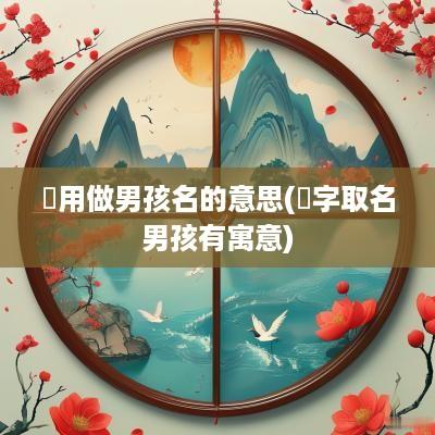 珺用做男孩名的意思(珺字取名男孩有寓意)