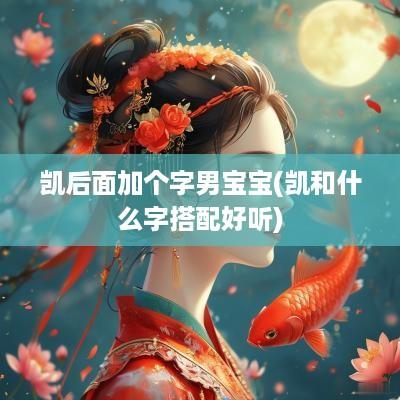 凯后面加个字男宝宝(凯和什么字搭配好听)