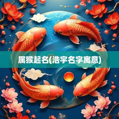 属猴起名(浩宇名字寓意)