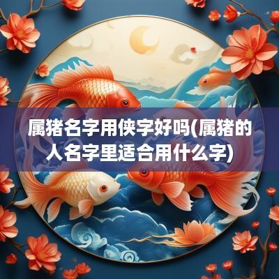 属猪名字用侠字好吗(属猪的人名字里适合用什么字)