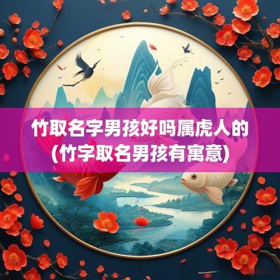竹取名字男孩好吗属虎人的(竹字取名男孩有寓意)