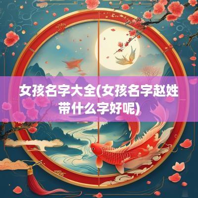 女孩名字大全(女孩名字赵姓带什么字好呢)