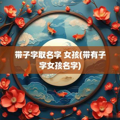 带子字取名字 女孩(带有子字女孩名字)