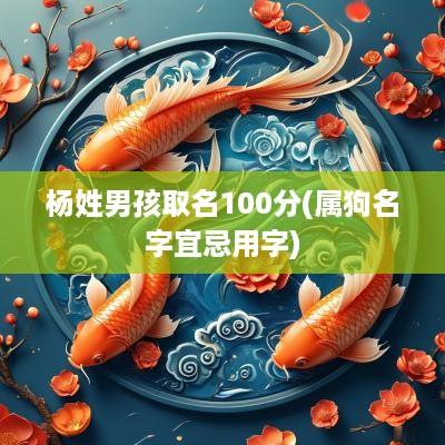 杨姓男孩取名100分(属狗名字宜忌用字)