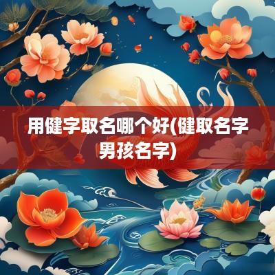 用健字取名哪个好(健取名字男孩名字)