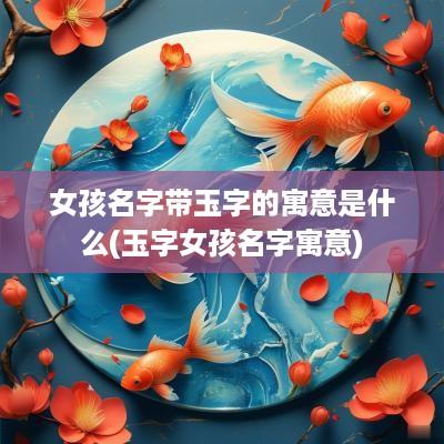 女孩名字带玉字的寓意是什么(玉字女孩名字寓意)