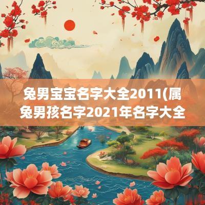 兔男宝宝名字大全2011(属兔男孩名字2025年名字大全)