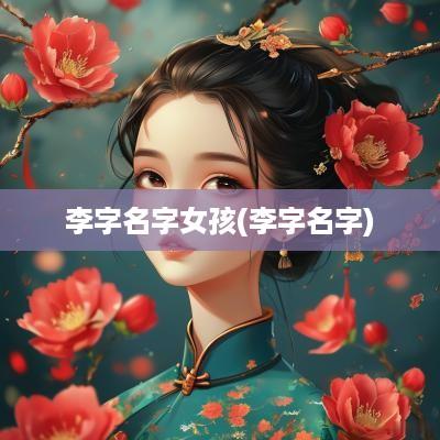 李字名字女孩(李字名字)