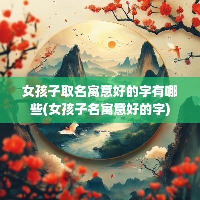 女孩子取名寓意好的字有哪些(女孩子名寓意好的字)