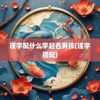 瑾字配什么字起名男孩(瑾字搭配)