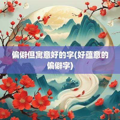 偏僻但寓意好的字(好蕴意的偏僻字)