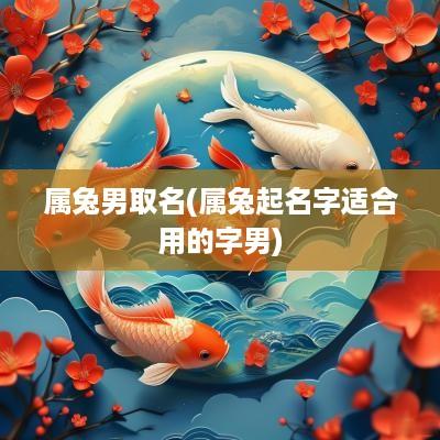 属兔男取名(属兔起名字适合用的字男)