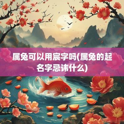 属兔可以用宸字吗(属兔的起名字忌讳什么)
