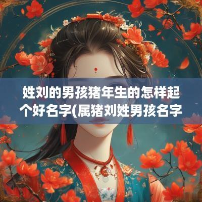 姓刘的男孩猪年生的怎样起个好名字(属猪刘姓男孩名字大全)