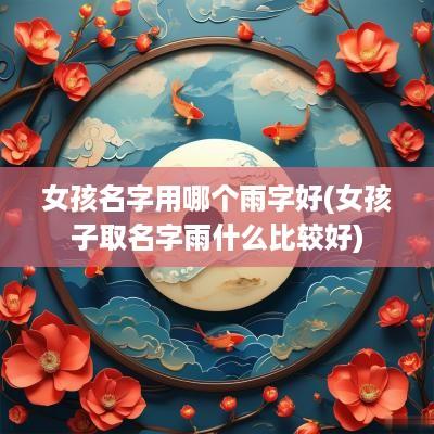 女孩名字用哪个雨字好(女孩子取名字雨什么比较好)