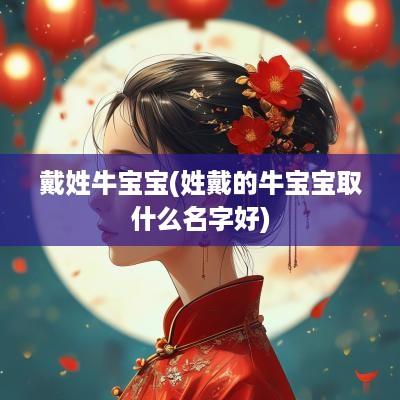 戴姓牛宝宝(姓戴的牛宝宝取什么名字好)