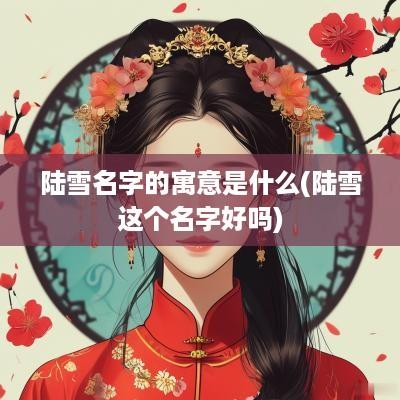 陆雪名字的寓意是什么(陆雪这个名字好吗)
