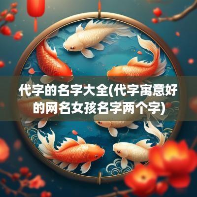 代字的名字大全(代字寓意好的网名女孩名字两个字)