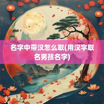 名字中带汉怎么取(用汉字取名男孩名字)