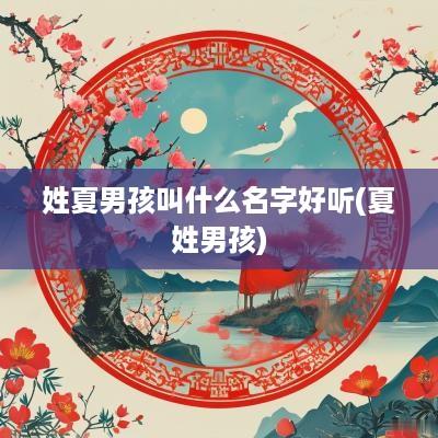 姓夏男孩叫什么名字好听(夏姓男孩)