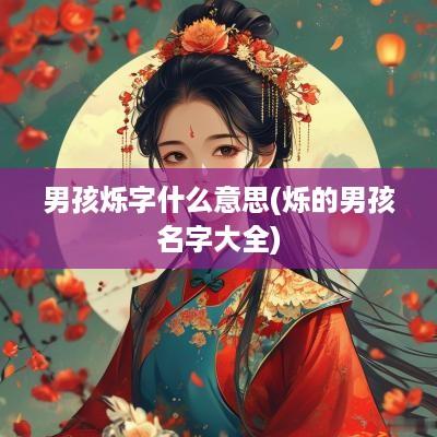 男孩烁字什么意思(烁的男孩名字大全)