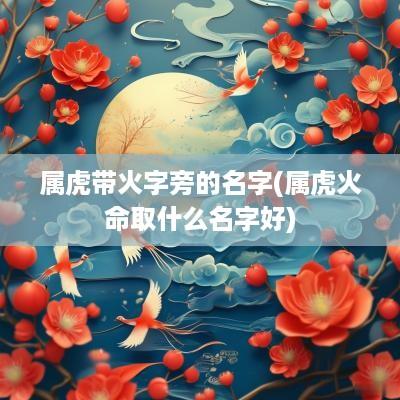 属虎带火字旁的名字(属虎火命取什么名字好)