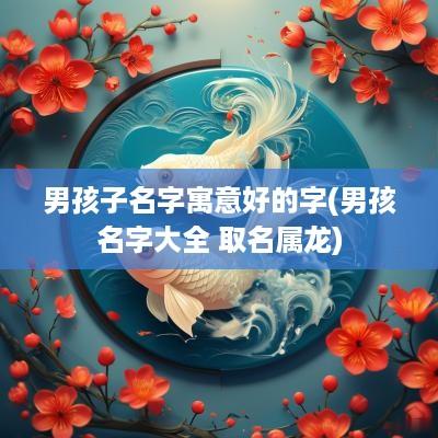 男孩子名字寓意好的字(男孩名字大全 取名属龙)