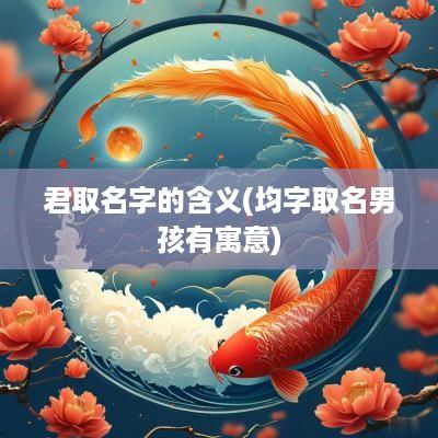 君取名字的含义(均字取名男孩有寓意)