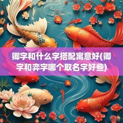 卿字和什么字搭配寓意好(卿字和弈字哪个取名字好些)