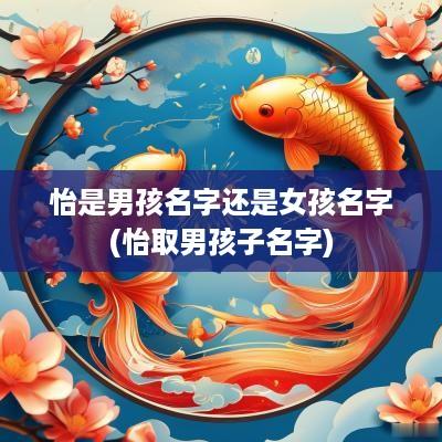 怡是男孩名字还是女孩名字(怡取男孩子名字)