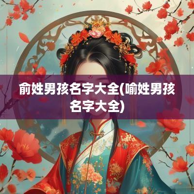 俞姓男孩名字大全(喻姓男孩名字大全)