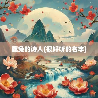 属兔的诗人(很好听的名字)