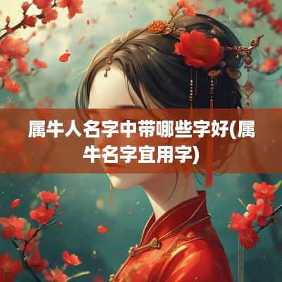 属牛人名字中带哪些字好(属牛名字宜用字)