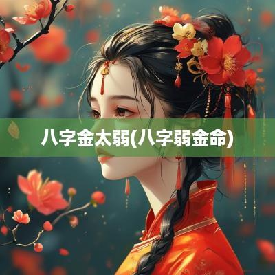 八字金太弱(八字弱金命)