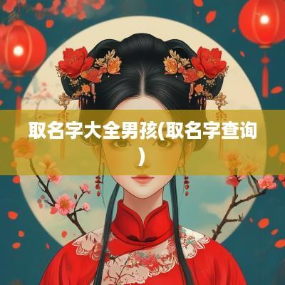 取名字大全男孩(取名字查询)