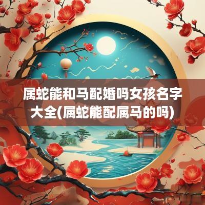 属蛇能和马配婚吗女孩名字大全(属蛇能配属马的吗)