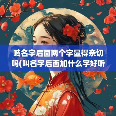 喊名字后面两个字显得亲切吗(叫名字后面加什么字好听一点)